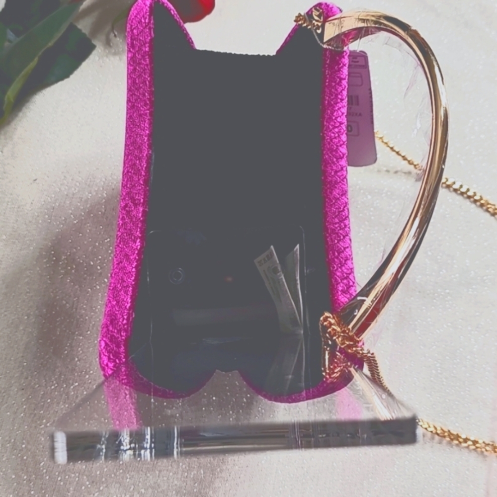 Bag Elegant Pink Velvet cross bag Elegant wear office wear career minimalist - Picture 8 of 16